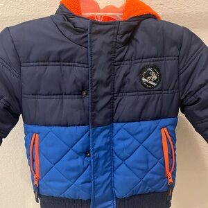 Boys Rothschild Extreme Riders 3T Royal Blue Ski Puffer Jacket with Orange